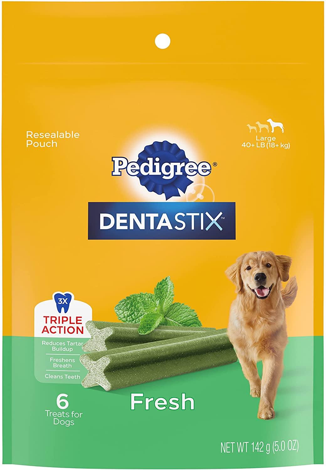 Pedigree Dentastix Fresh Large  Dog Dental Chew Treats - 5 oz - 6 Count  