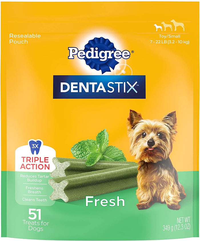 Pedigree Dentastix Fresh Mint Dog Dental Chew Treats - 12.3 oz - 51 Count