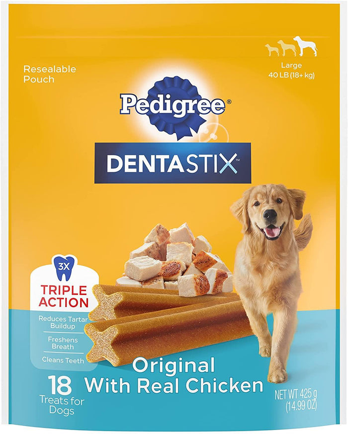 Pedigree Dentastix Large  Dog Dental Chew Treats - 15 oz - 18 Count