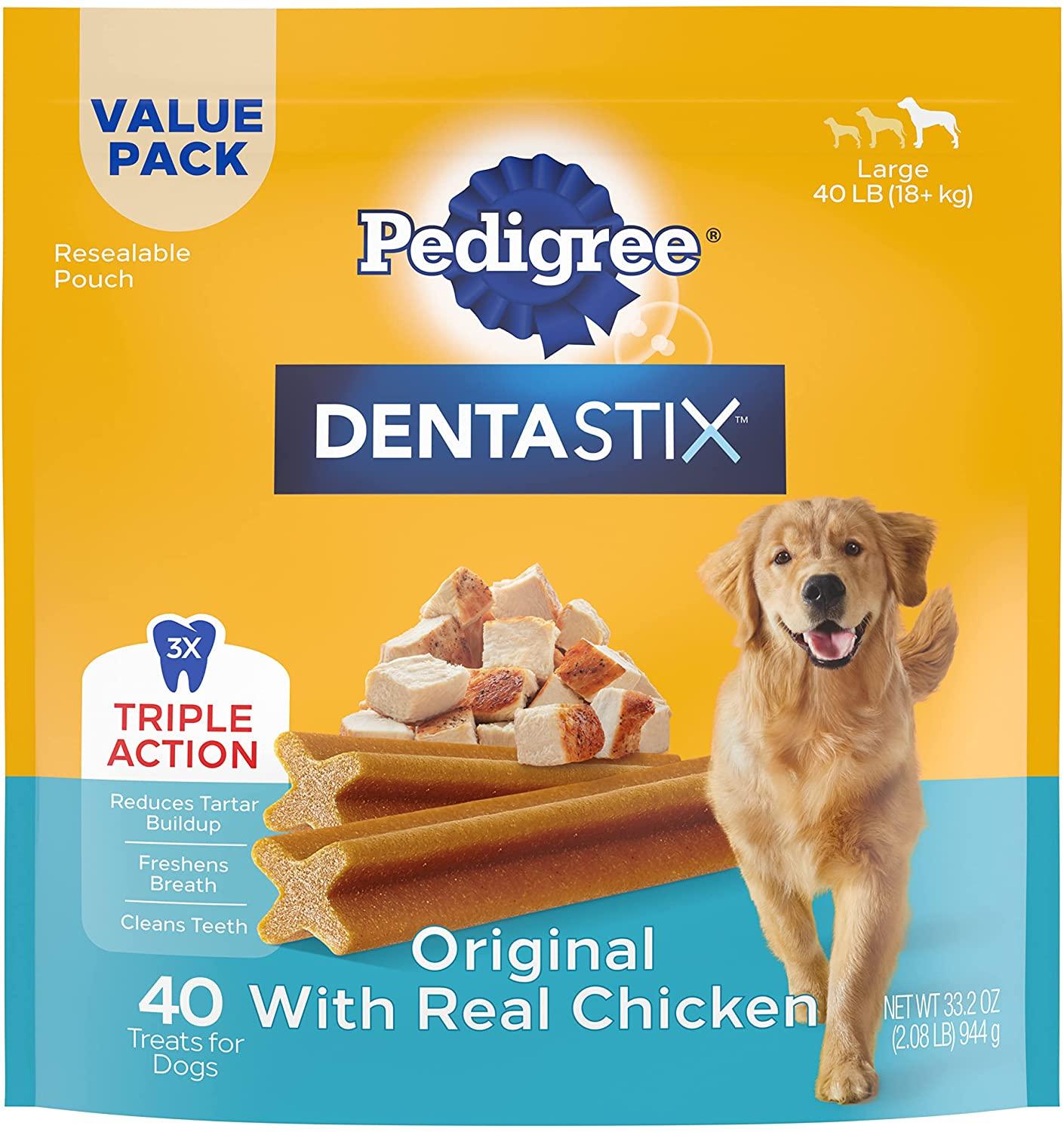 Pedigree Dentastix Large  Dog Dental Chew Treats - 2.08 lb - 40 Count  