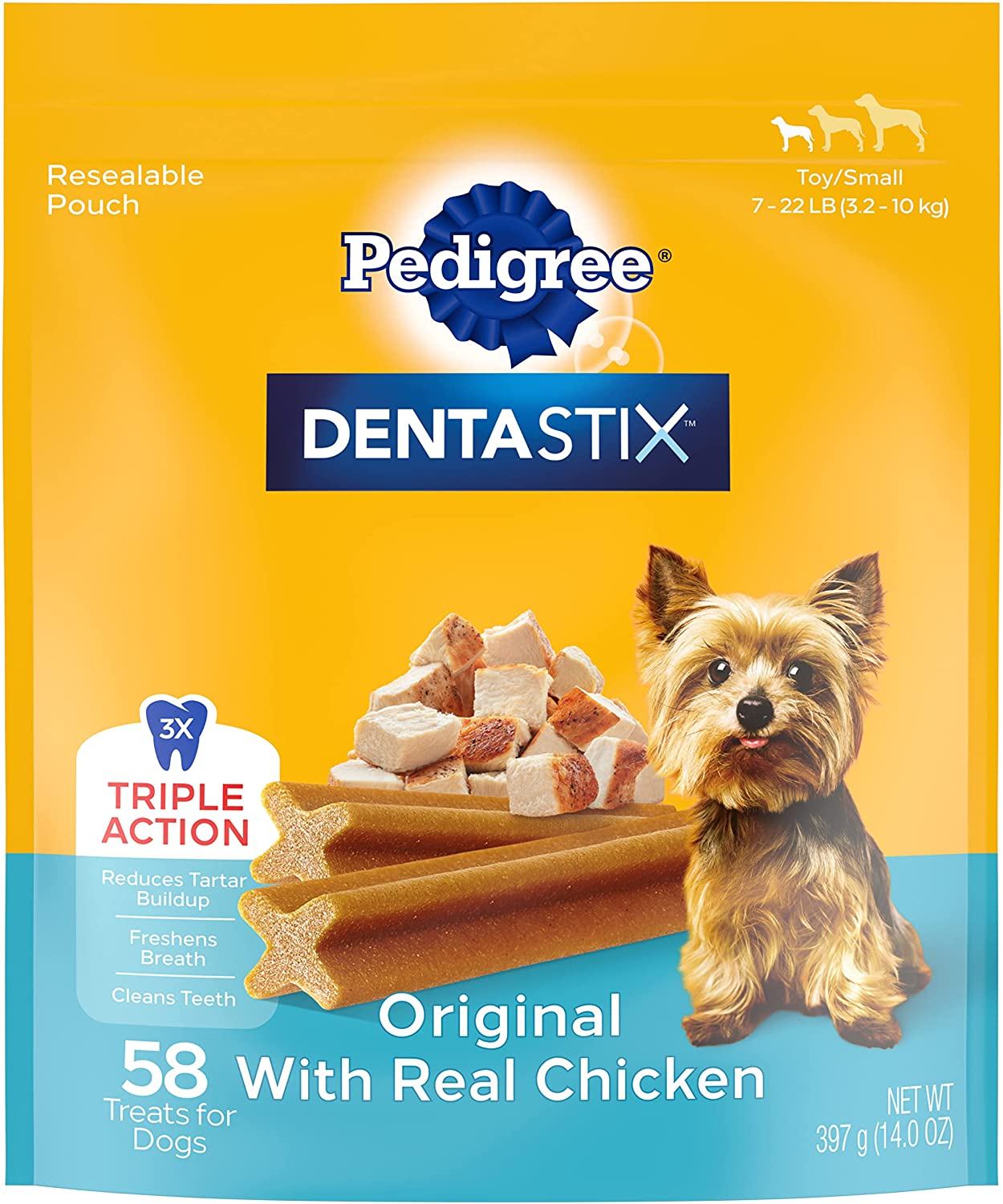 Pedigree Dentastix Mini  Dog Dental Chew Treats - 14 oz - 58 Count  