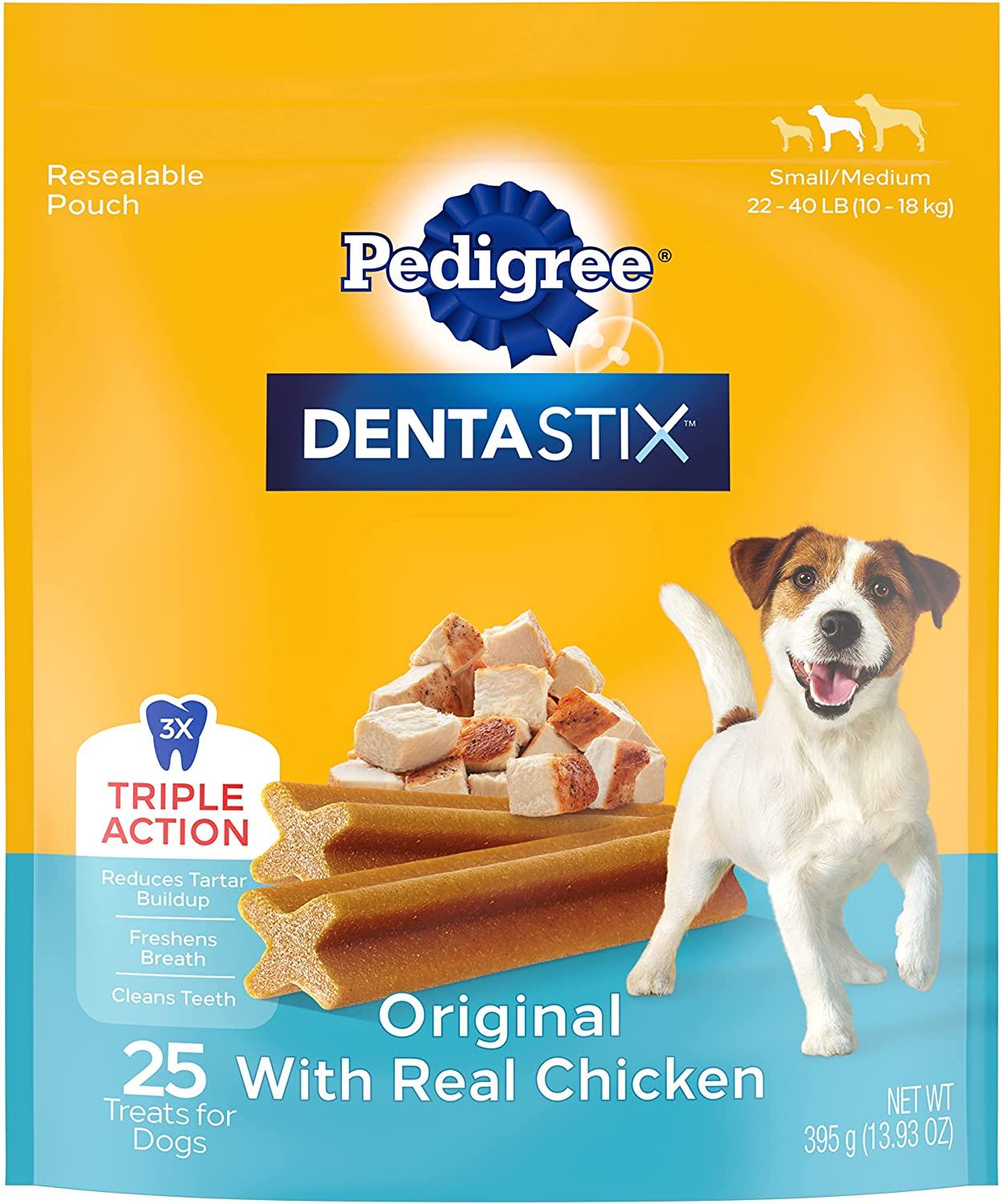 Pedigree Dentastix Sm/Medium Dog Dental Chew Treats - 13.9 oz - 25 Count  