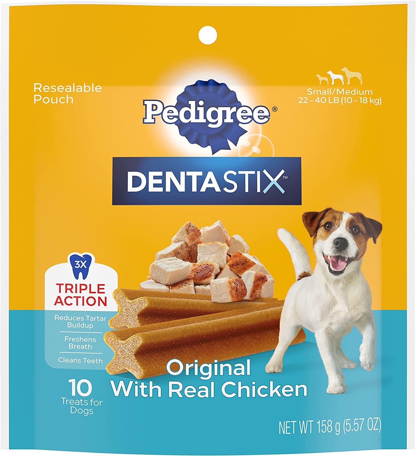 Pedigree Dentastix Sm/Medium  Dog Dental Chew Treats - 5.6 oz - 10 Count  