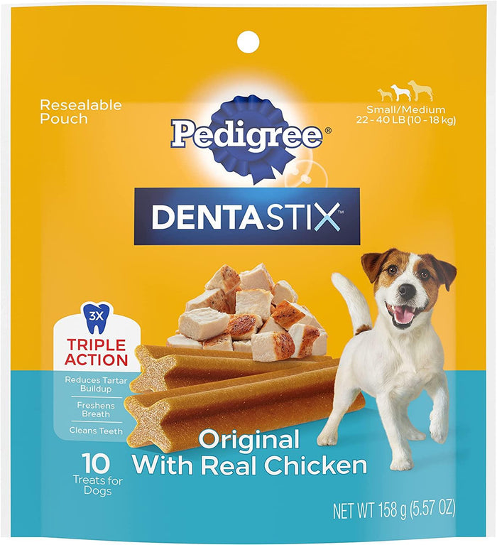 Pedigree Dentastix Sm/Medium  Dog Dental Chew Treats - 5.6 oz - 10 Count