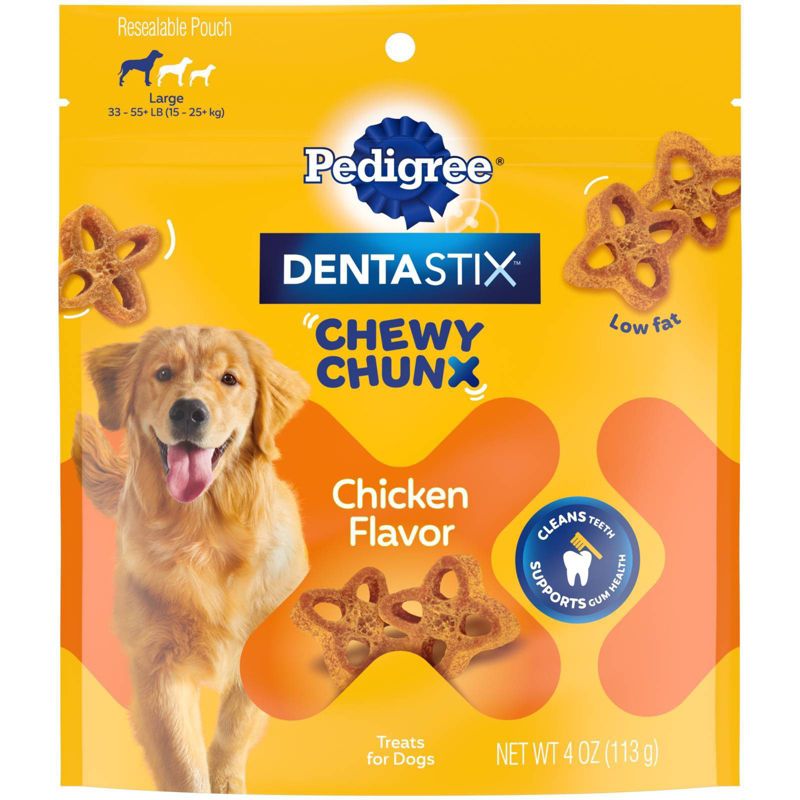 Pedigree Dentistix Large Chewy Chunx Dog Dental Chew Treats - 4 oz  