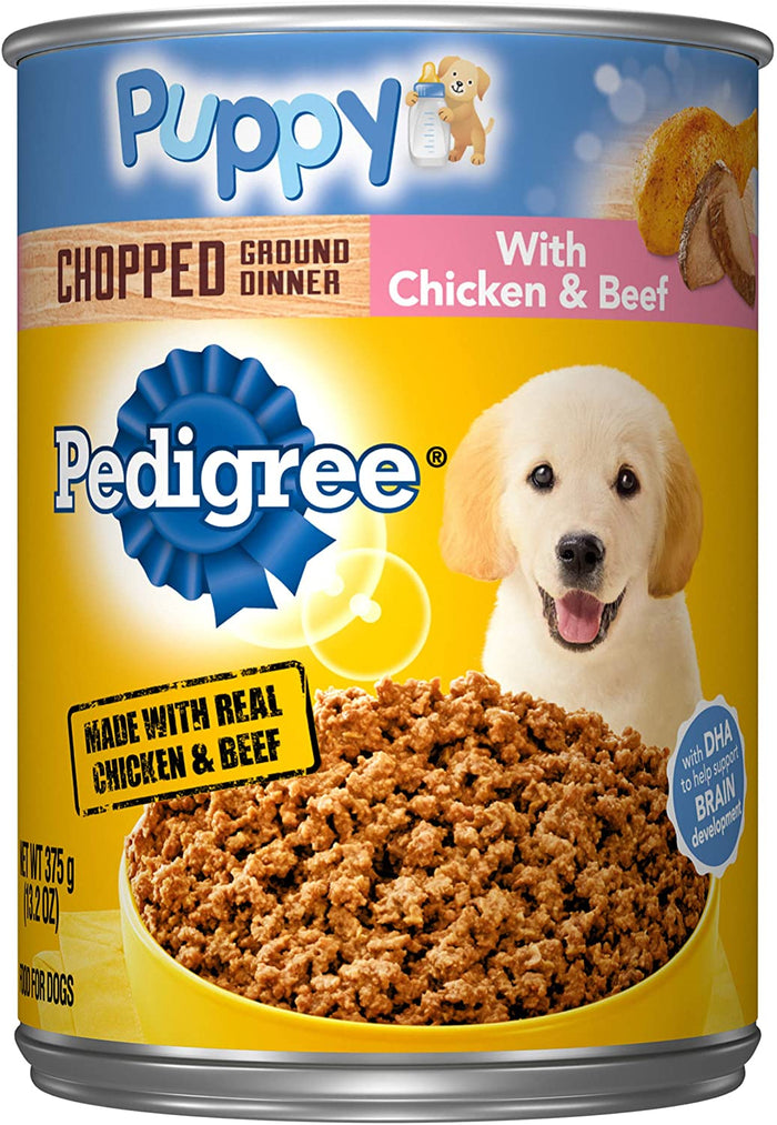 Pedigree Heathy Start Chicken and Beef Canned Dog Food - 13.2 oz - Case of 12