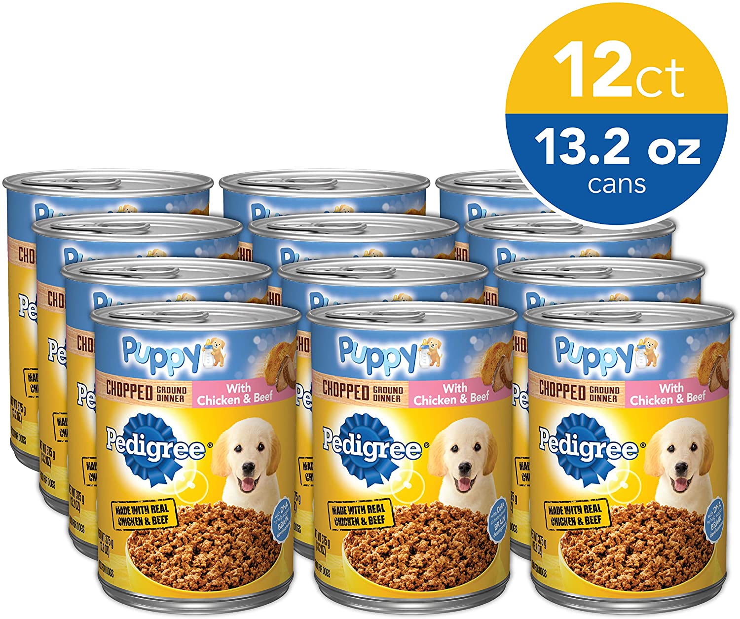 Pedigree Heathy Start Chicken and Beef Canned Dog Food - 13.2 oz - Case of 12  