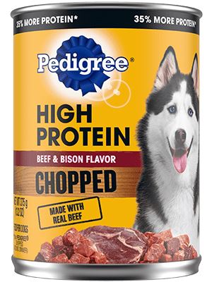 Pedigree High Protein Loaf Beef and Bison Canned Dog Food - 13.2 oz - Case of 12  