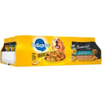 Pedigree Homestyle Meals Prime Rib and Chicken Multi-Pack Canned Dog Food - 13.2 oz - Case of 12  