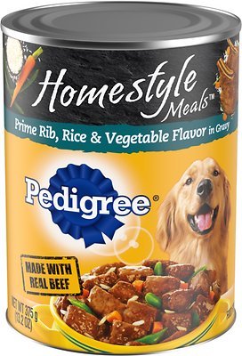 Pedigree Homestyle Meals Prime Rib, Rice and Vegetable Canned Dog Food - 13.2 oz - Case of 12  