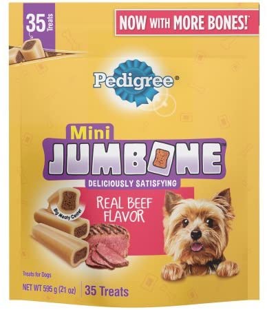 Pedigree Jumbone Mini Beef 35ct Soft and Chewy Dog Treats - 21 oz