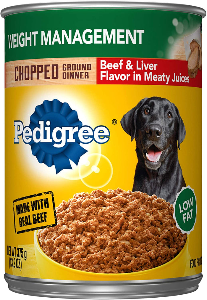 Pedigree Lean Beef & Liver Canned Dog Food - 13.2 oz - Case of 12