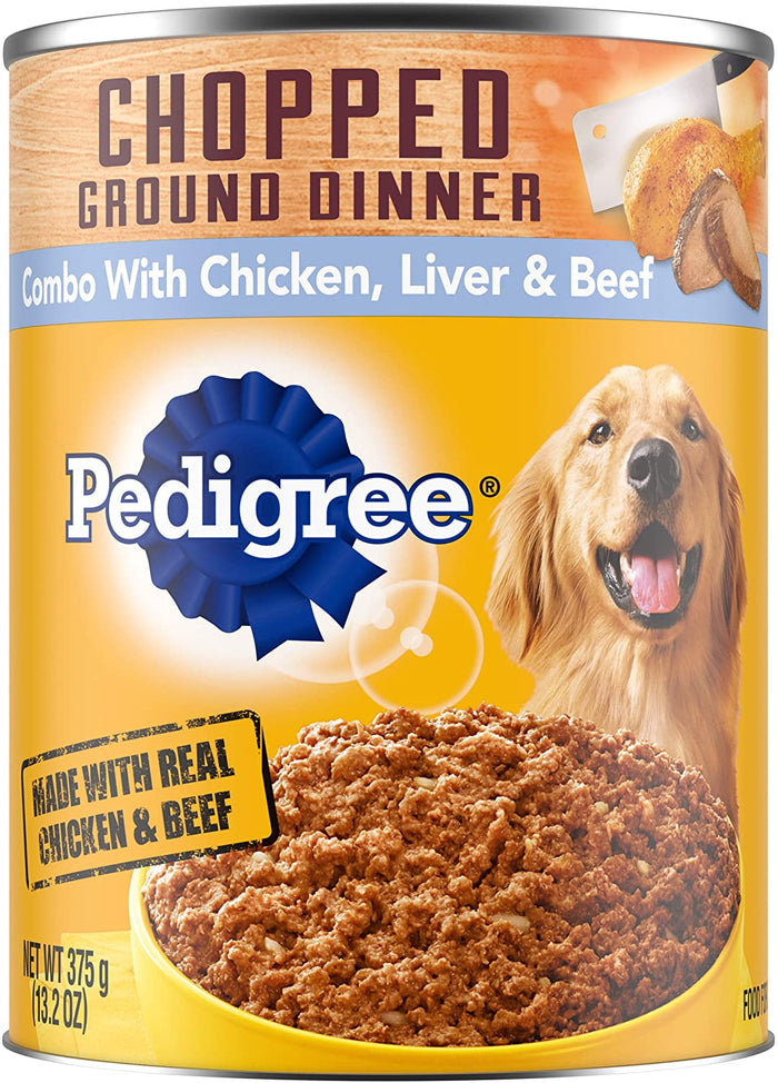 Pedigree Traditional Ground Dinner Chopped Combo Canned Dog Food - 13.2 oz - Case of 12