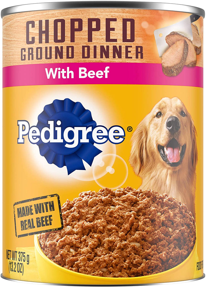 Pedigree Traditional Ground Dinner with Chopped Beef Canned Dog Food - 13.2 oz - Case o...