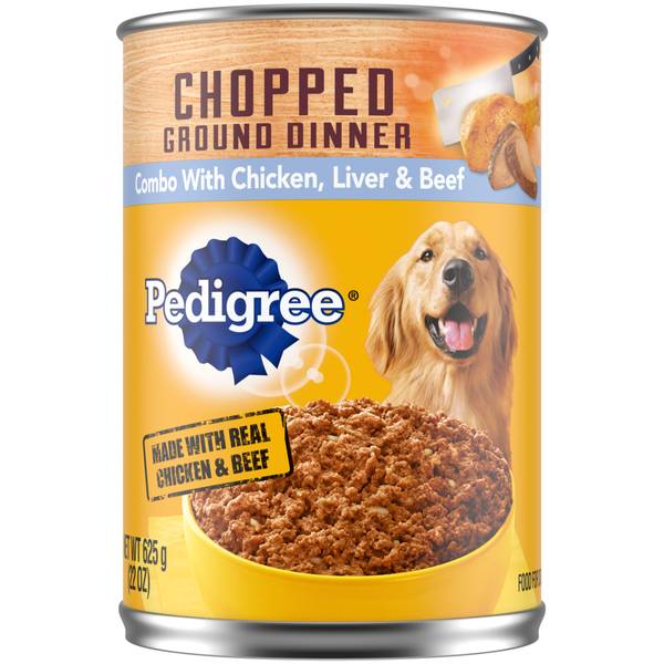 Pedigree Traditional Ground Dinner with Chopped Beef Canned Dog Food - 22 oz - Case of 12