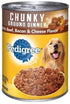 Pedigree Traditional Ground Dinner with Chunky Beef, Bacon & Cheese Canned Dog Food - 13.2 oz - Case of 12  