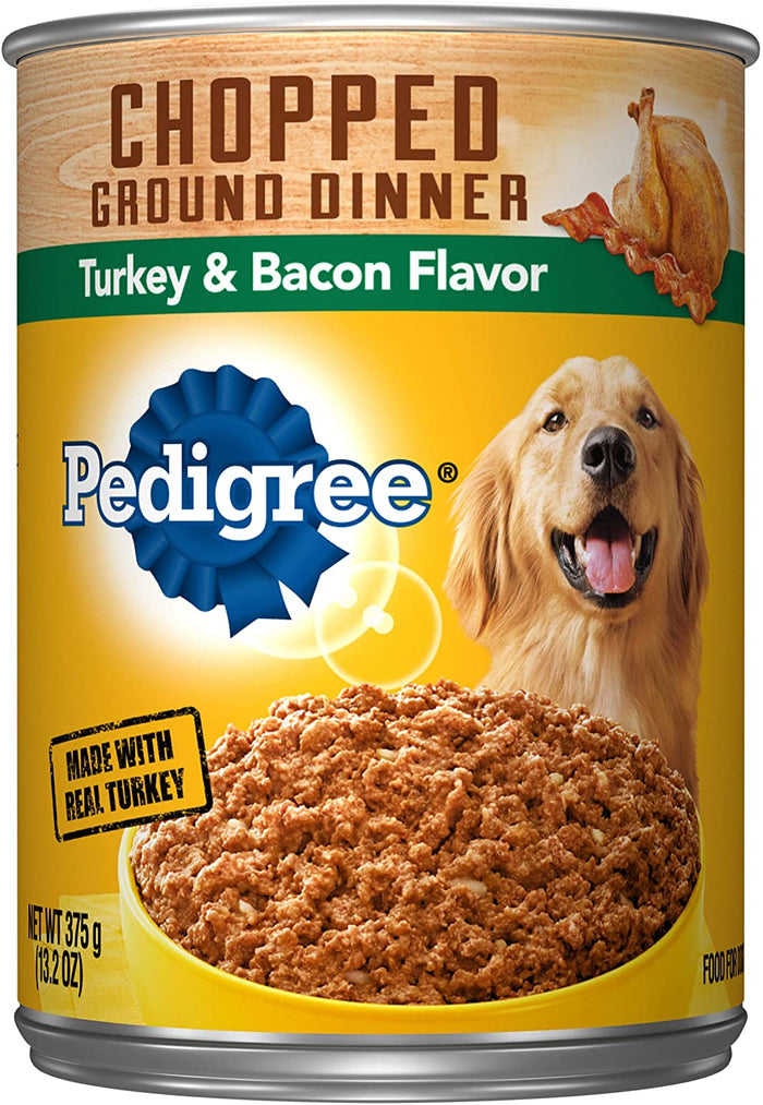 Pedigree Traditional Ground Dinner with Chunky Turkey and Bacon Canned Dog Food - 13.2 ...