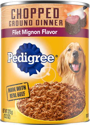 Pedigree Traditional Ground Dinner with Filet Mignon Canned Dog Food - 13.2 oz - Case o...