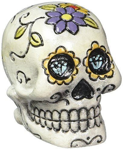 Penn Plax Deco Replicas Mini Sugar Skull - White  