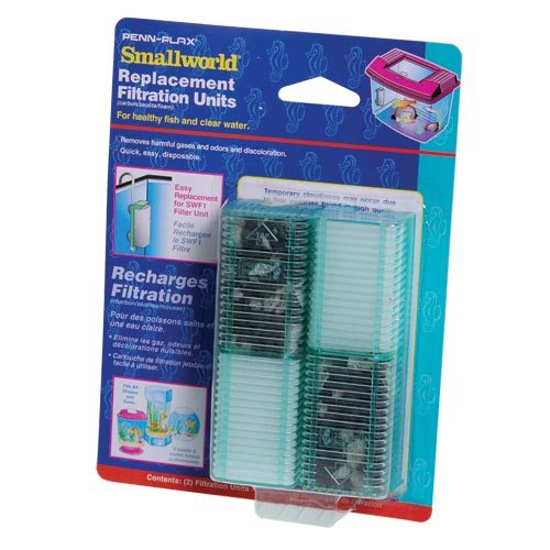Penn Plax Filter Cartridge for Smallworld Rectangle Tank Filter - 2 pk  