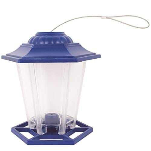 Perky-Pet Carriage Plastic Hopper Wild Bird Feeder - Blue - 1.5 Lbs Cap  