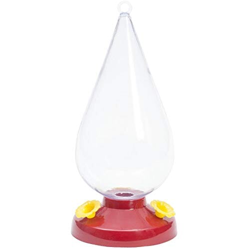 Perky-Pet Dew Drop Plastic Hummingbird Feeder - Red - 32 Oz Cap  