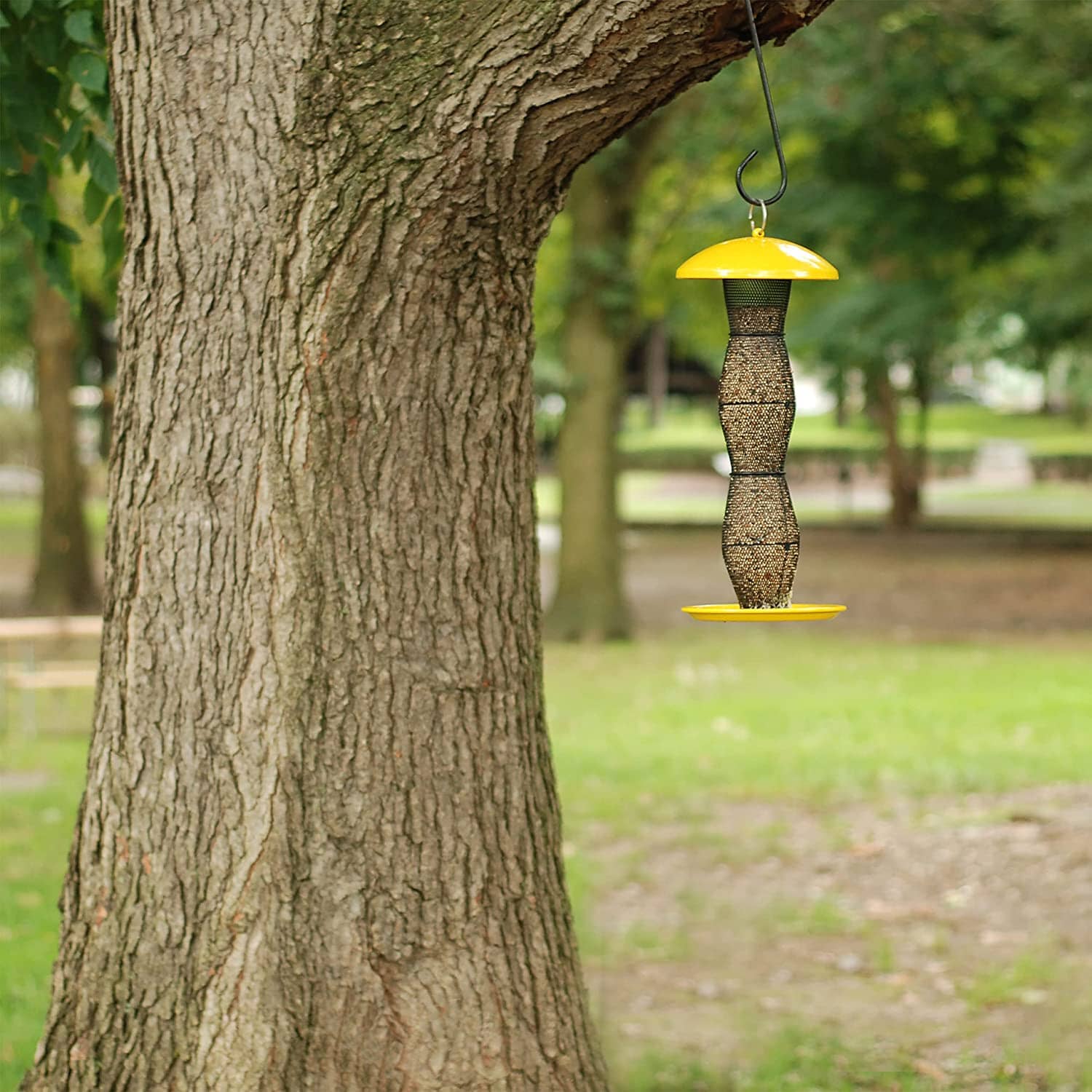 Perky-Pet Mesh Finch Pinch Tube Wild Bird Feeder - Yellow - 2 Lbs Cap  