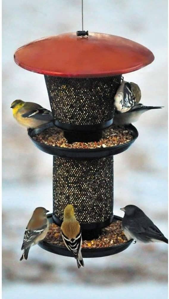 Perky-Pet Multi-Seed Wild Bird Feeder - Red - 4 Lbs Cap  