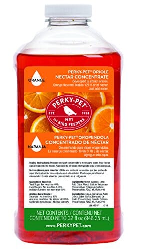 Perky-Pet Oriole Nectar Concentrate Wild Bird Food - Orange - 32 Oz  