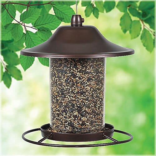 Perky-Pet Panorama Plastic Bird Tubed Wild Bird Feeder - Brown - 2 Lbs Cap  