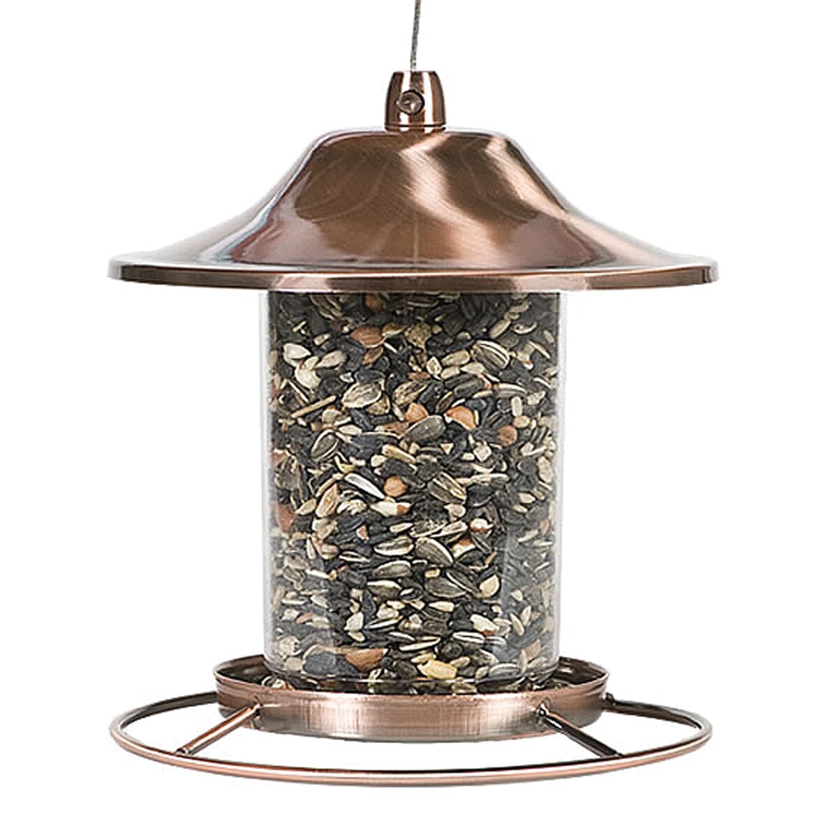 Perky-Pet Panorama Plastic Bird Tubed Wild Bird Feeder - Copper - 2 Lbs Cap  