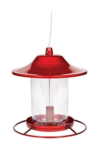 Perky-Pet Panorama Plastic Bird Tubed Wild Bird Feeder - Red - 2 Lbs Cap  