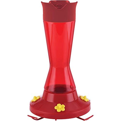 Perky-Pet Pinch Waist Plastic Hummingbird Feeder - Red - 16 Oz Cap  