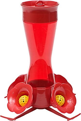 Perky-Pet Pinch Waist Plastic Hummingbird Feeder - Red - 8 Oz Cap  