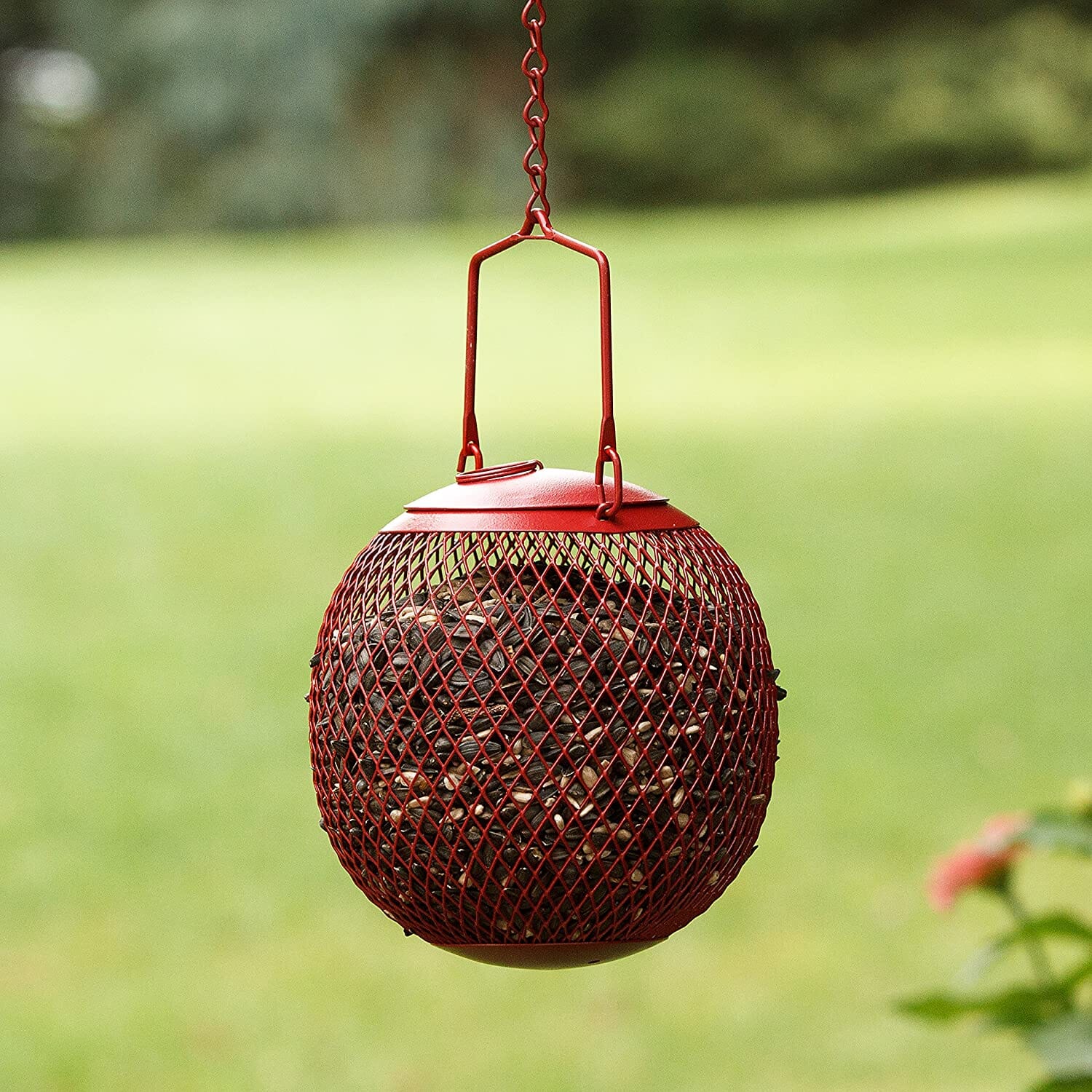 Perky-Pet Seed Ball Wild Bird Feeder - Red - 2 Lbs Cap  