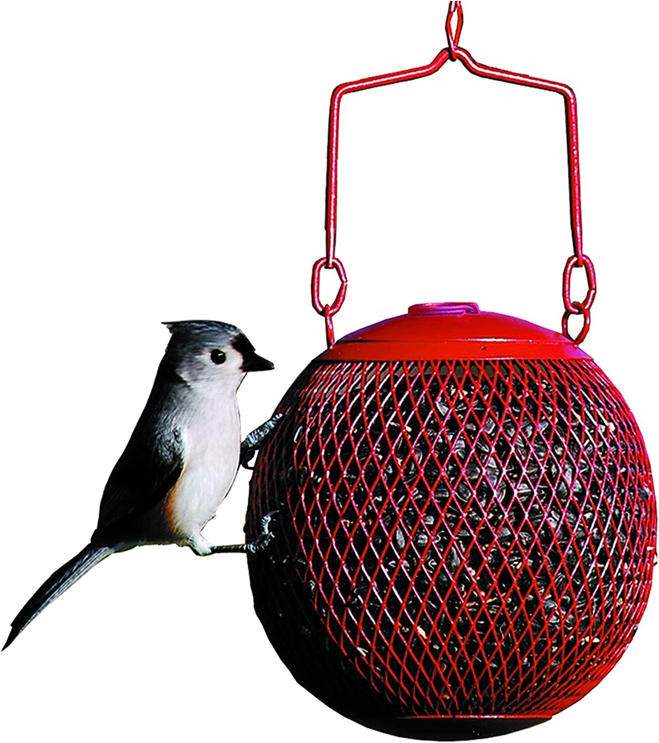 Perky-Pet Seed Ball Wild Bird Feeder - Red - 2 Lbs Cap  