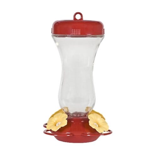 Perky-Pet Top-Fill Glass Hummingbird Feeder - Red - 16 Oz Cap  