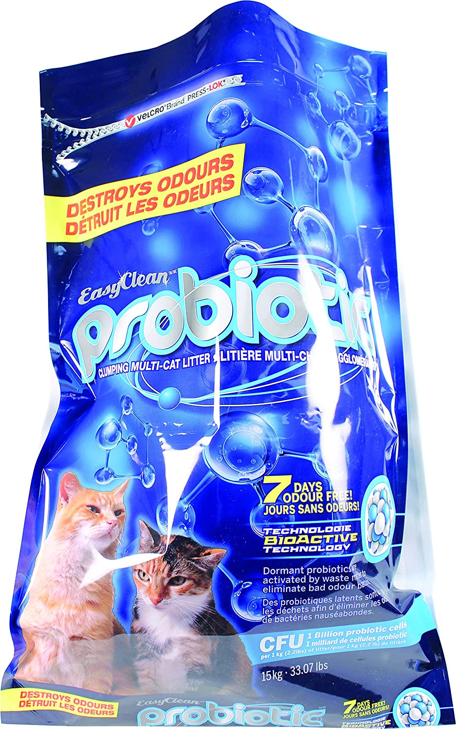 Pestell Probiotic Easy Clean Scoopable Cat Litter - 11 lb Bag - 4 Count  