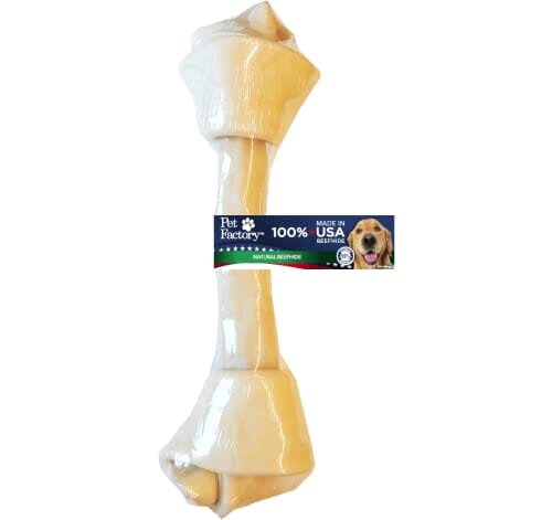 Pet Factory 100% Made In USA Beefhide Bone Natural Dog Chews - Natural - 13 In  