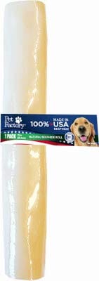 Pet Factory 100% Made In USA Beefhide Rolls Natural Dog Chews - Natural - 10 In
