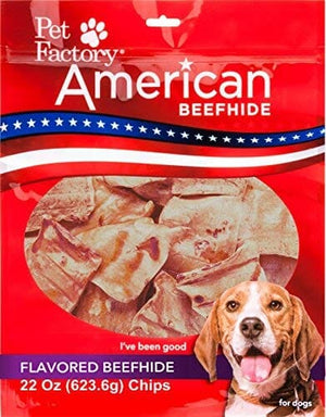 Pet Factory American Beefhide Chips Natural Dog Chews - Peanut Butter - 22 Oz