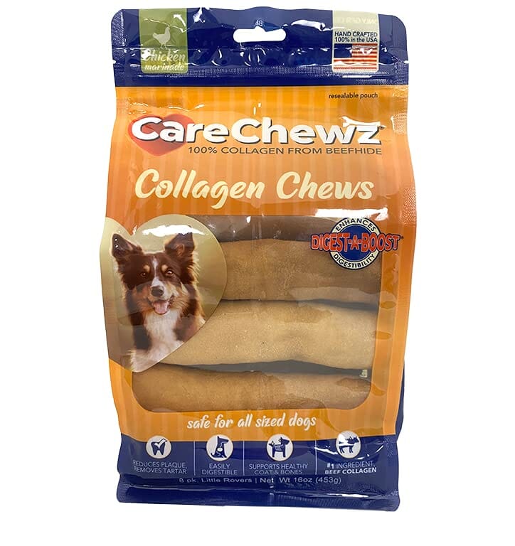 Pet Factory Carechewzâ® Collagen Little Rovers Marinade Natural Dog Chews - Chicken - 16 Oz - 8 Pack  