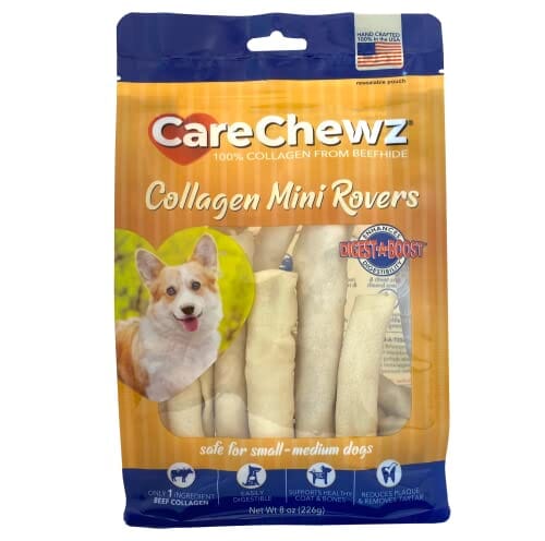 Pet Factory Carechewzâ® Collagen Mini Rovers Natural Dog Chews - Natural - 8 Oz  