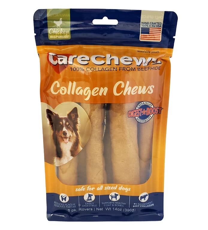 Pet Factory Carechewzâ® Collagen Rovers Marinade Natural Dog Chews - Chicken - 14 Oz - 6 Pack  