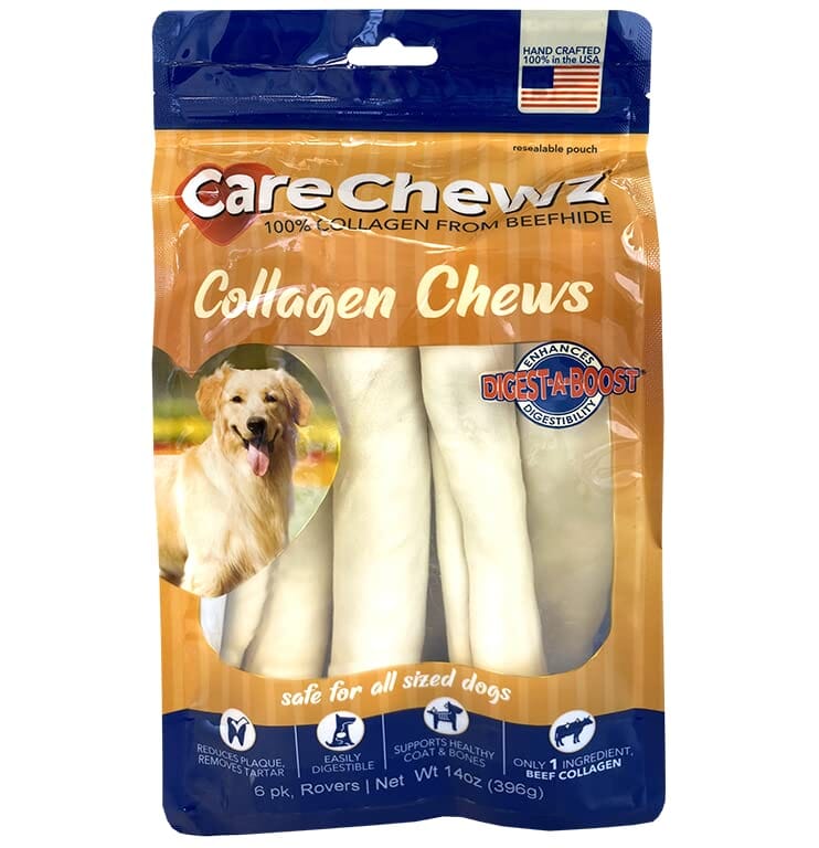 Pet Factory Carechewzâ® Collagen Rovers Natural Dog Chews - Natural - 14 Oz - 6 Pack  