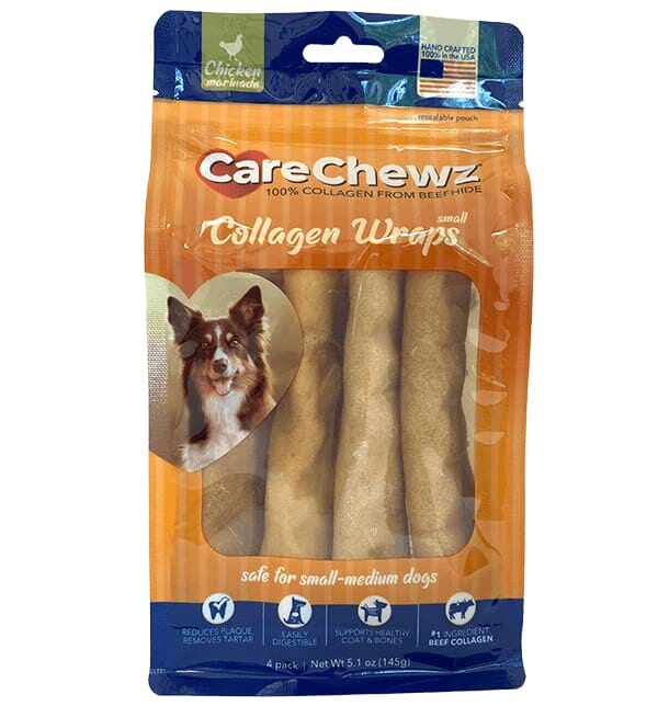 Pet Factory Carechewzâ® Collagen Wraps Marinade Natural Dog Chews - Chicken - 5.1 Oz - 4 Pack  