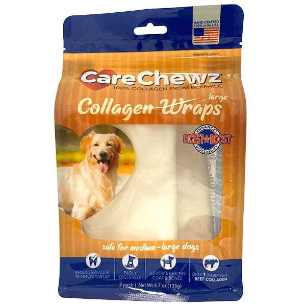 Pet Factory Carechewzâ® Collagen Wraps Natural Dog Chews - Natural - 4.7 Oz - 2 Pack  