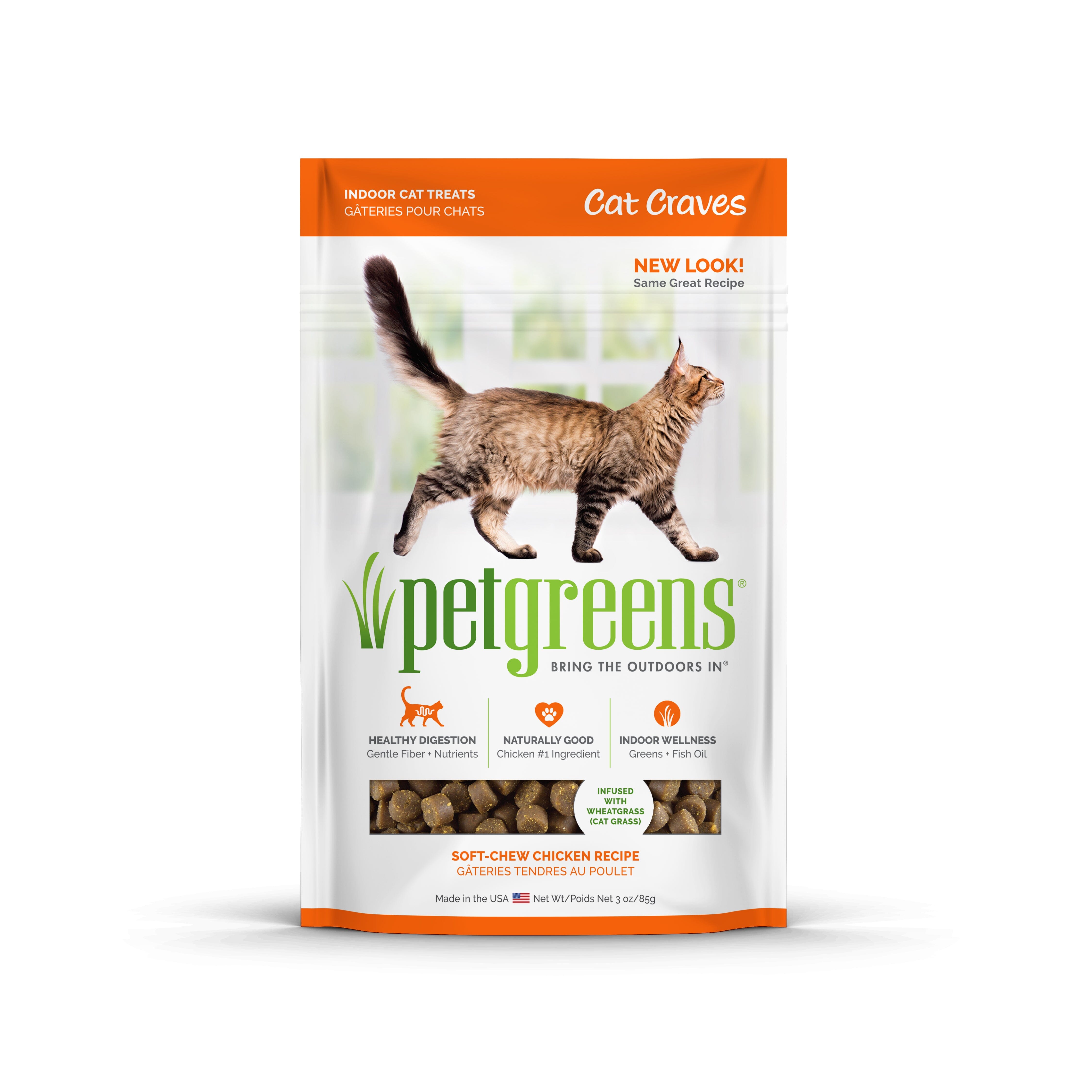 Pet Greens Cat Craves Semi-Moist Soft Cat Treats Chicken - 3 Oz  