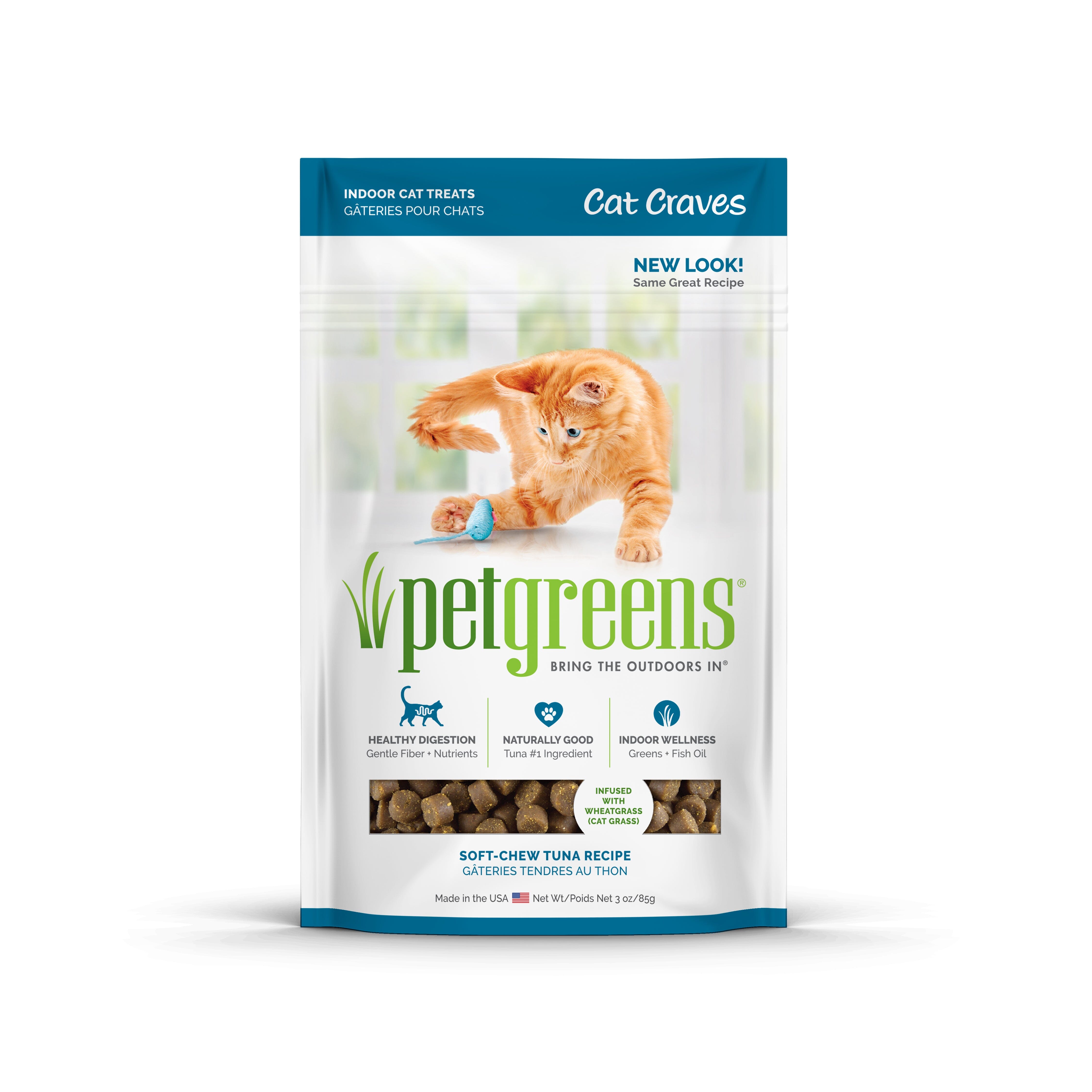 Pet Greens Cat Craves Semi-Moist Soft Cat Treats Tuna - 3 Oz  