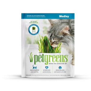 Pet Greens Medley Pet Grass Self-Grow Kit Organic Oat, Rye, & Barley Blend - 3 Oz